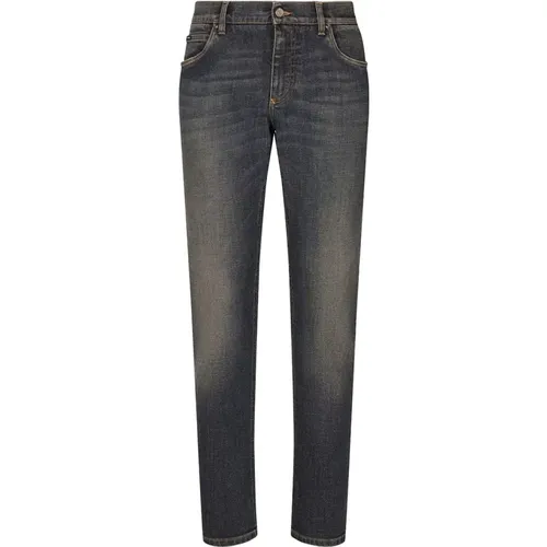 Slim Fit Denim Jeans , Herren, Größe: 4XL - Dolce & Gabbana - Modalova