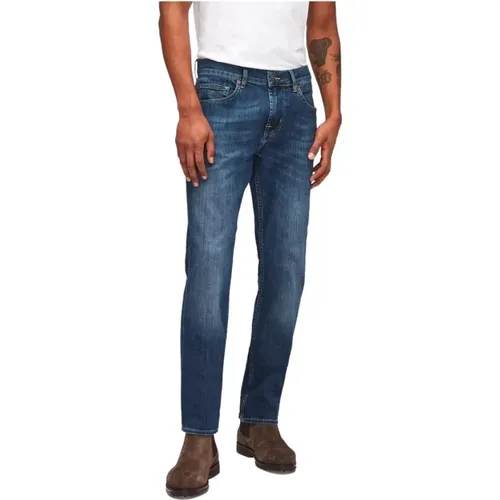 SlimmyY Mid Used Wash Denim Jeans , male, Sizes: W38 - 7 For All Mankind - Modalova