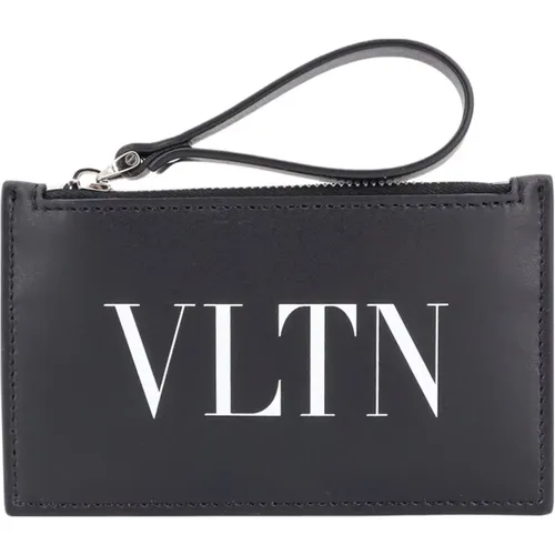Leather Wallet with Zip Compartment , male, Sizes: ONE SIZE - Valentino Garavani - Modalova
