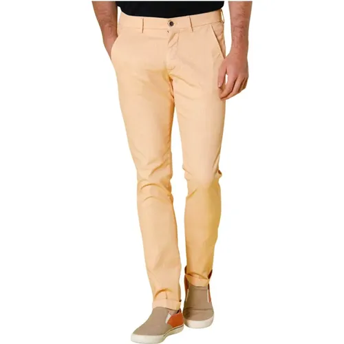 Slim Fit Chino Hose mit Faded Check Print , Herren, Größe: XL - Mason's - Modalova