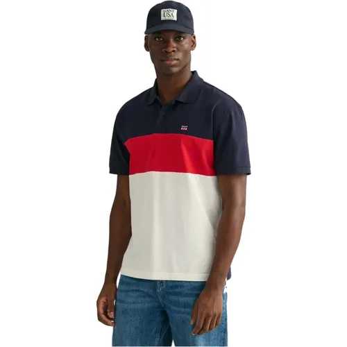 ColorBlock Short Sleeve Polo Gant - Gant - Modalova