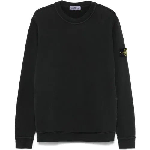 Schwarzer Sweatshirt für Männer Aw24 , Herren, Größe: 2XL - Stone Island - Modalova