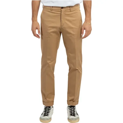 Slim-Fit Baumwoll Chinos , Herren, Größe: S - Golden Goose - Modalova