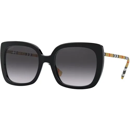 Stilvolle Sonnenbrille in Schwarz und Grau - Burberry - Modalova