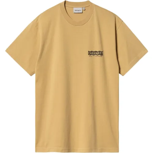 Gelbes Grafikdruck T-shirt , Herren, Größe: L - Carhartt WIP - Modalova