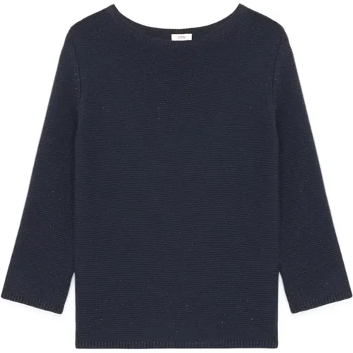 Lurex-Baumwollmischgewebe Pullover , Damen, Größe: S - Oltre - Modalova