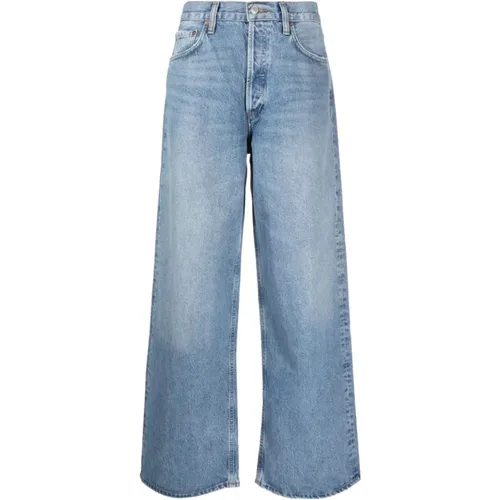 Weite Baggy-Jeans in Hellblau , Damen, Größe: W28 - Agolde - Modalova