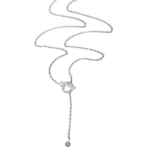 Pre-owned White Gold necklaces , female, Sizes: ONE SIZE - Hermès Vintage - Modalova