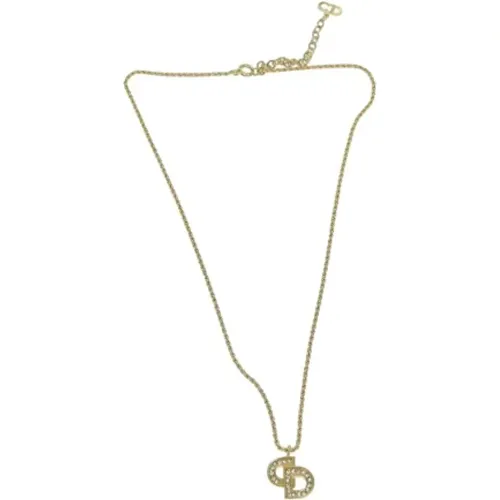 Pre-owned Metal necklaces , female, Sizes: ONE SIZE - Dior Vintage - Modalova