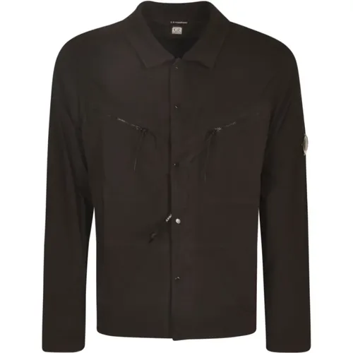 Schwarze Hemden Kollektion , Herren, Größe: L - C.P. Company - Modalova