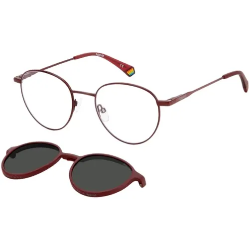 Rote Metall Unisex Sonnenbrille - Polaroid - Modalova