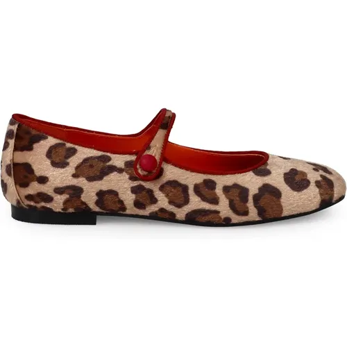 Spotted Flat Mary Jane Shoes , female, Sizes: 3 UK, 4 UK, 7 UK, 5 UK - Belle Vie - Modalova