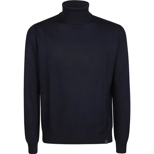 Gemütlicher Strick Turtle Neck Sweater , Herren, Größe: M - Fay - Modalova