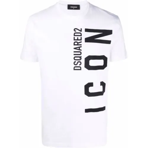 Icon Logo T-shirt , male, Sizes: S, XL, L, 2XL, M - Dsquared2 - Modalova