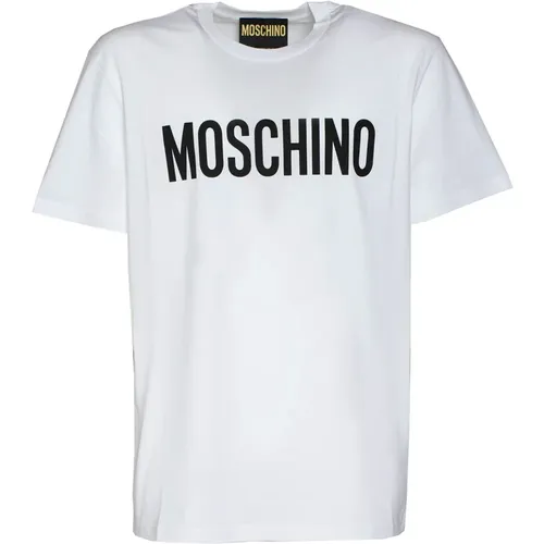 Ikonic Logo T-Shirt in Weiß , Herren, Größe: 2XL - Moschino - Modalova