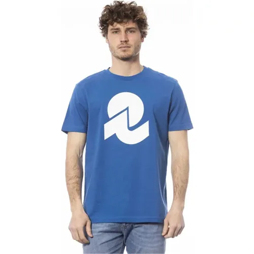 Blau Baumwolle Logo Print T-Shirt , Herren, Größe: XL - Invicta - Modalova