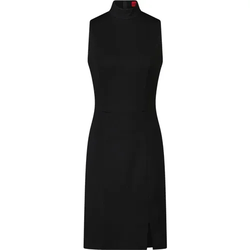 Ärmelloses Kaferide Etui-Kleid , Damen, Größe: S - Hugo Boss - Modalova