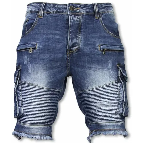 Shorts with many pockets - Stylish men denim shorts - J-9006B , male, Sizes: W32 - Enos - Modalova