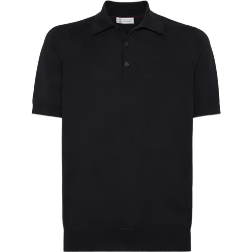Schwarze T-Shirts und Polos , Herren, Größe: XL - BRUNELLO CUCINELLI - Modalova