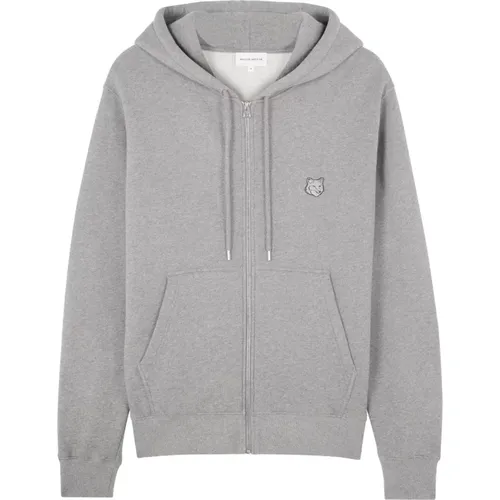 Foxy Logo Baumwoll-Sweatshirt mit Kapuze , Herren, Größe: S - Maison Kitsuné - Modalova