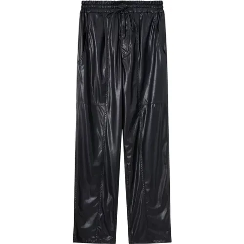 Faux Leather Pants with Side Pockets and Drawstring Waist , female, Sizes: 2XS, XS, M, S - Isabel Marant Étoile - Modalova