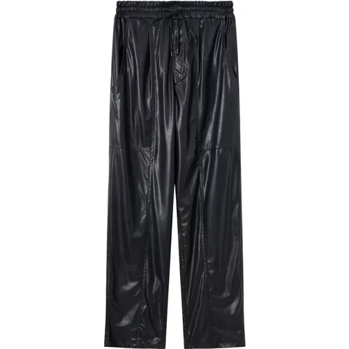 Faux Leather Pants with Side Pockets and Drawstring Waist , female, Sizes: 2XS, XS, S - Isabel Marant Étoile - Modalova