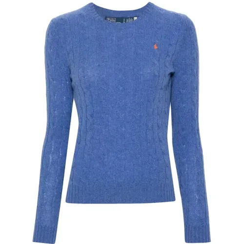 Blauer Crewneck Sweater mit Pony-Stickerei,Blaue Sweater Julianna Pullover - Polo Ralph Lauren - Modalova