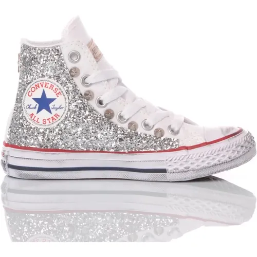 Handgefertigte Silber Weiße Sneakers - Converse - Modalova