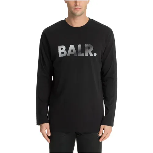 Patterned Logo Long Sleeve T-Shirt , male, Sizes: S - Balr. - Modalova