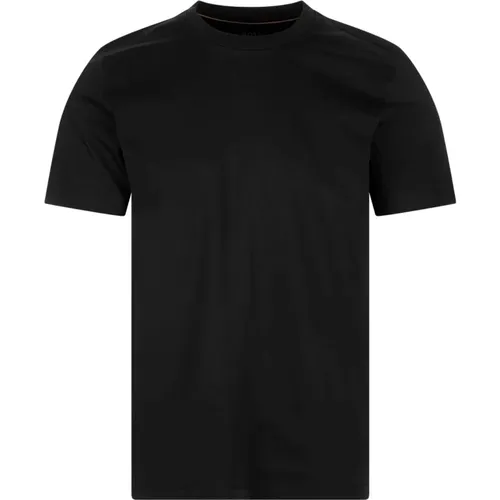 Schwarzes T-Shirt mit Merzerischem Finish , Herren, Größe: S - Hugo Boss - Modalova