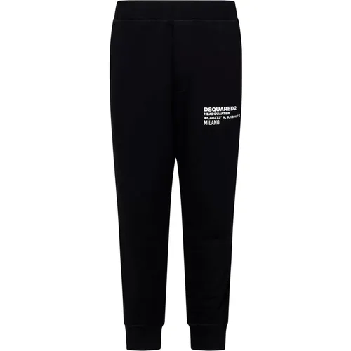 Schwarze Dean Fit Jogginghose , Herren, Größe: S - Dsquared2 - Modalova