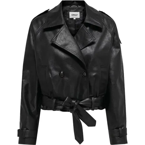 Leather Jacket , female, Sizes: L, M - Only - Modalova