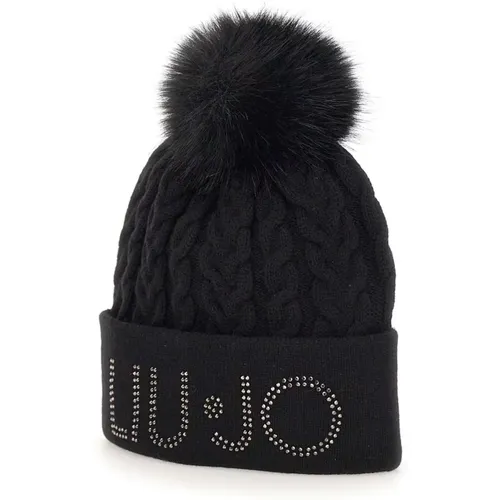 Knitted Pom-Pom Cap , female, Sizes: ONE SIZE - Liu Jo - Modalova