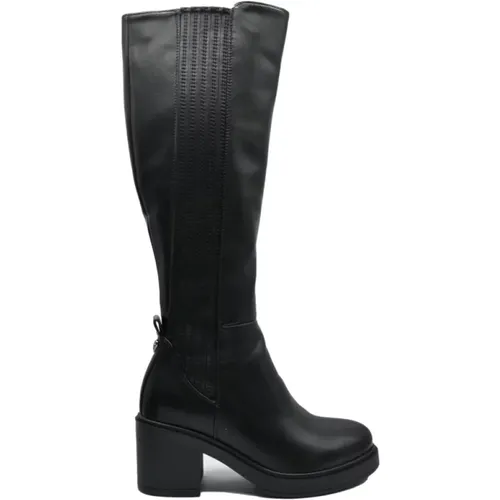 Elastische Schwarze Stiefel , Damen, Größe: 36 EU - Braccialini - Modalova