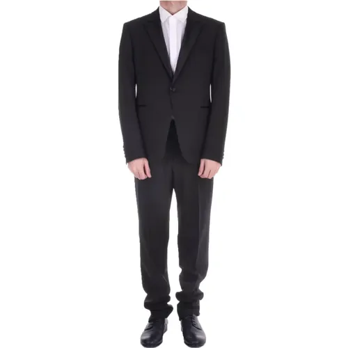 Schwarzer einreihiger Anzug für Männer - Emporio Armani - Modalova