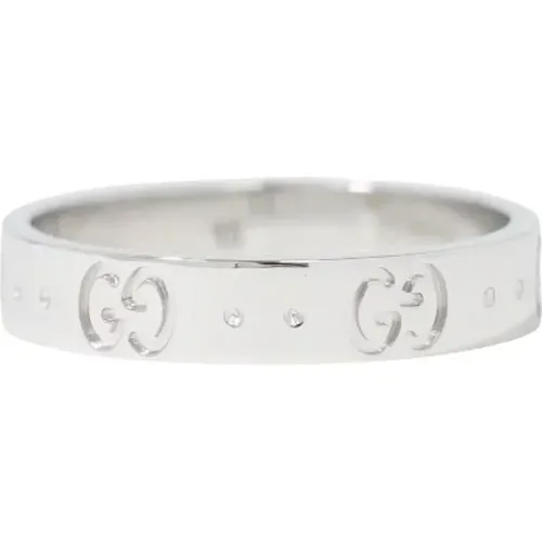 Pre-owned White Gold rings , female, Sizes: ONE SIZE - Gucci Vintage - Modalova