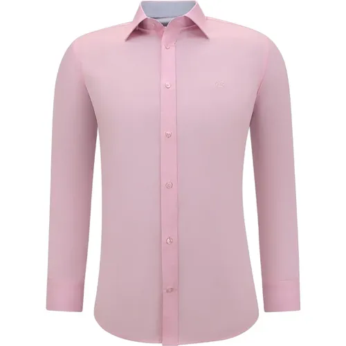 Langarmhemden für Männer - Einfache Bluse mit schmaler Passform , Herren, Größe: S - Gentile Bellini - Modalova