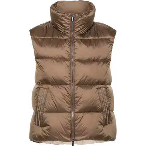 Padded Gilet with Beaded Detail , female, Sizes: M - PESERICO - Modalova