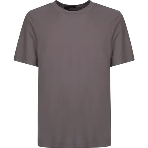 Braunes Crew Neck T-Shirt , Herren, Größe: XL - Lardini - Modalova