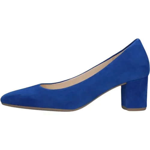 Blaue Wildleder Blockabsatz Pumps , Damen, Größe: 40 EU - Gabor - Modalova