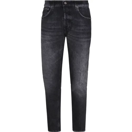 Denim Cotton Jeans Zip Closure , male, Sizes: W32, W38, W36, W31, W35, W34, W33, W40 - Dondup - Modalova