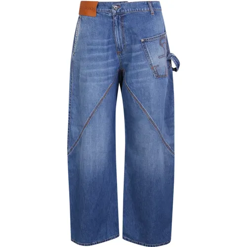 Twisted Wide-Leg Jeans , male, Sizes: W34, W31, W36, W32, W30, W33 - JW Anderson - Modalova