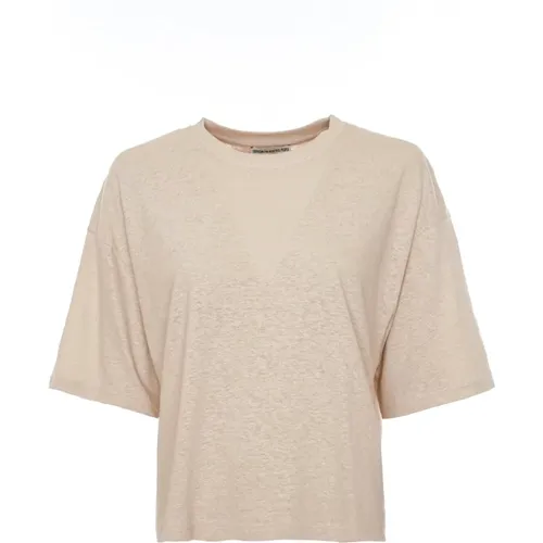 Casual T-Shirt mit Oversized Schultern , Damen, Größe: L - drykorn - Modalova