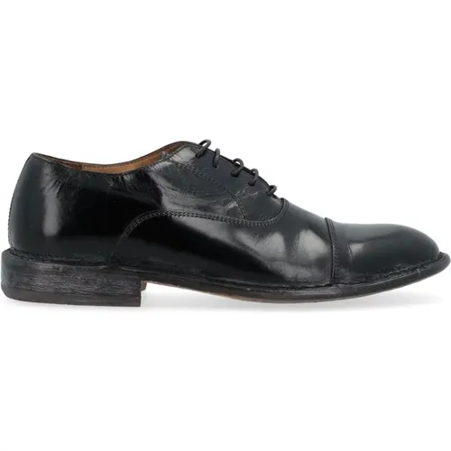 Schwarze Vintage Leder Oxford Schuhe - Moma - Modalova