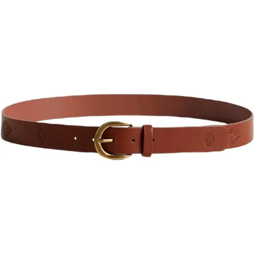 Leather Belt with Buckle/Bow , female, Sizes: 85 CM, 95 CM - Desigual - Modalova