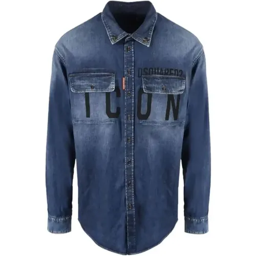 Denim Shirts , Herren, Größe: M - Dsquared2 - Modalova