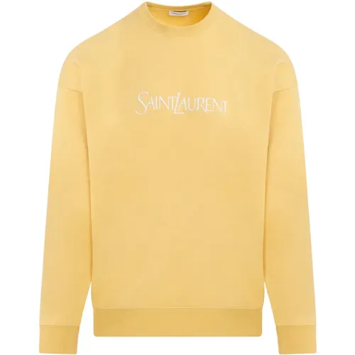 Cotton Hoodie Sweatshirt Ss24 , male, Sizes: XL, S, L, M - Saint Laurent - Modalova