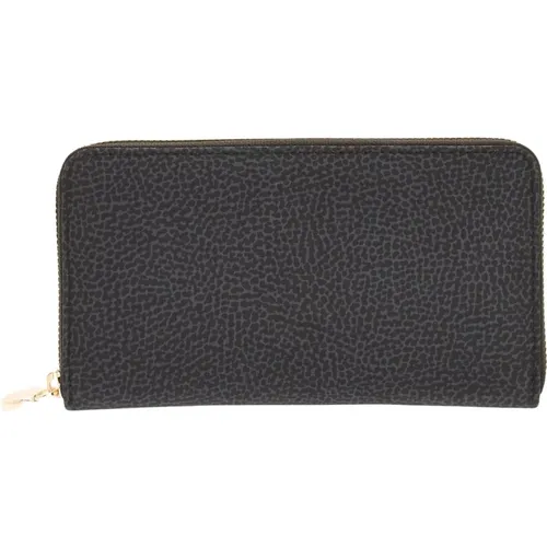 Zip Around Wallet - Stylish and Secure , female, Sizes: ONE SIZE - Borbonese - Modalova