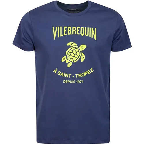 Cotton Logo Print T-Shirt , male, Sizes: S, M, L - Vilebrequin - Modalova