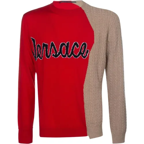 Red Camel Pullover Sweater , male, Sizes: S - Versace - Modalova